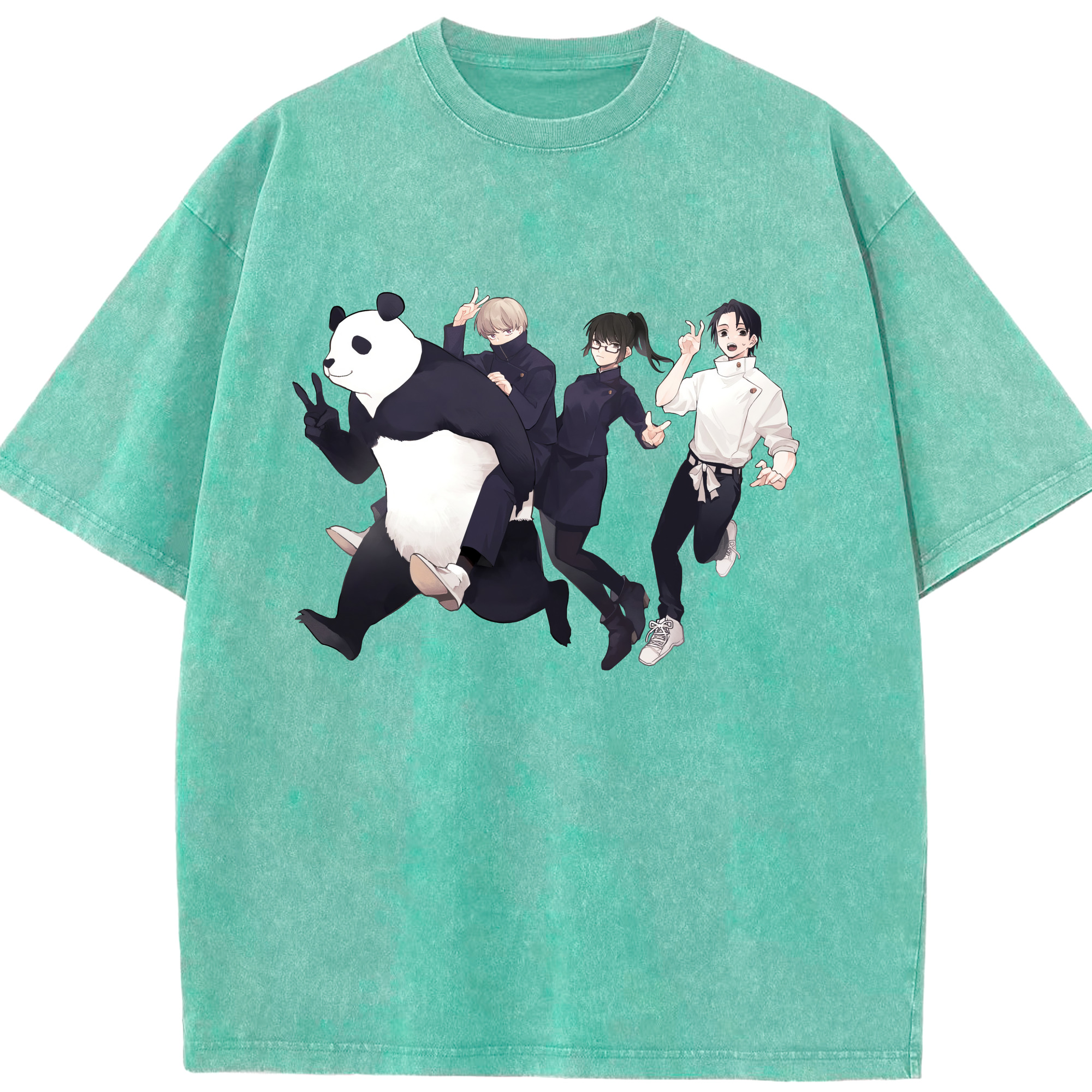 （画像用） 呪術廻戦 Jujutsu Kaisen 綿100% ヴィンテージ風 半袖Tシャツ（フロントプリント）